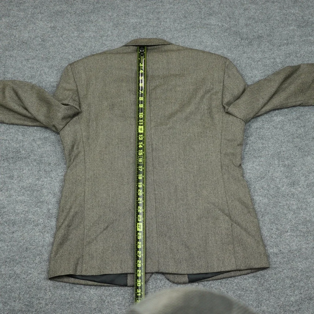 Haggar Blazer Mens 42S Tan Brown Herringbone 100% Lambswool 3-Button Jacket